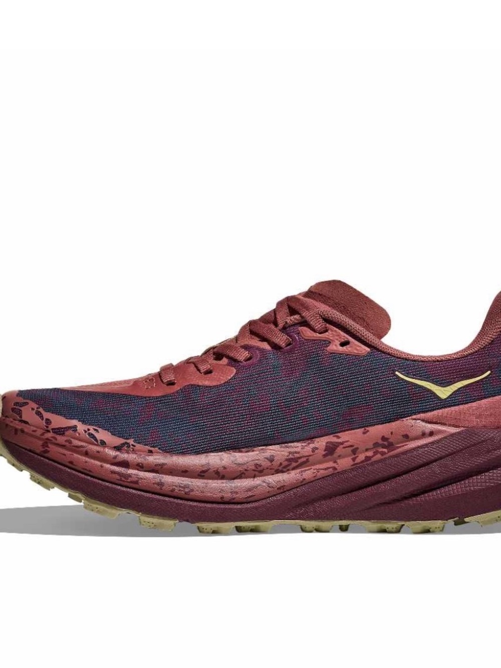 Hoka Women's Maroon and Navy Trail Running Shoe. New!